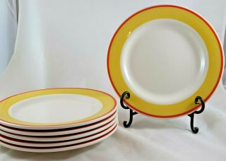 Homer Laughlin Dinner Plate Orange Yellow Lead Restaurant ware 2