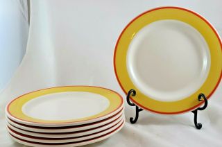Homer Laughlin Dinner Plate Orange Yellow Lead Restaurant ware 3