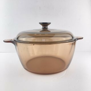 Corning Vision Ware Cookware 4.  5 L Dutch Oven Stock Pot W/lid Made In Usa