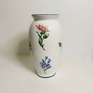 Tiffany & Co.  Vase " Sintra " White Ceramic Porcelain Floral Made In Portugal