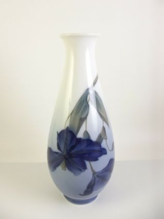 Royal Copenhagen Vase 2919/4055 Blue Flowers Denmark Porcelain (i &a6)
