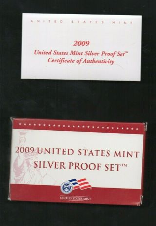 Silver Proof Set 2009 United States - Box,  And Coins - Silver Proof Set