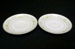 Set Of 2 Sterling Fine China Florentine Japan Replacement Saucers