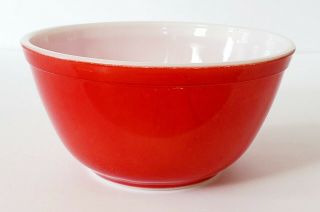 Vintage Pyrex Red Primary Color 1.  5 Qt 402 Mixing Bowl
