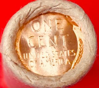 1920 - S / Bu Tails Wheat Ends Obw Bank Wrap Old Lincoln Wheat Penny Roll