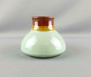 Green & Brown Glazed Pottery Stoneware Wide Bottom Non - Slip Coffee Mug / Tea Cup 2