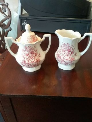 Royal Staffordshire Avondale Ironstone By J & G Meakin England Creamer And Sugar