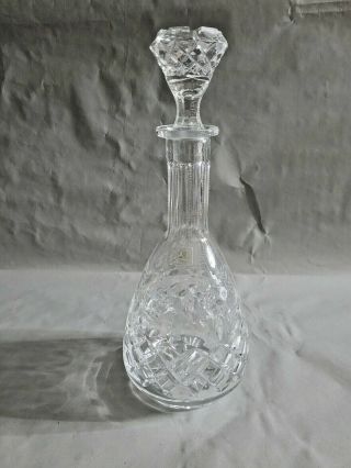 Rogaska Hand Crafted Lead Crystal Made In Yugoslavia Wine Decanter 13.  5  T