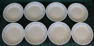 Corelle Morning Blue 8 Bread & Butter Plates & 6 Coupe Cereal Bowls All Good 3