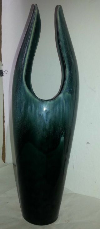 Beauceware Laurentian Vase Green Drip Glaze Pottery Canada No 6