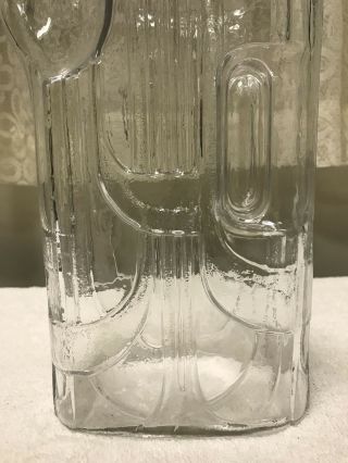 RIEDEL - TYROL - HEAVY CRYSTAL WATER PITCHER - GEOMETRIC DESIGN - UNIQUE 2