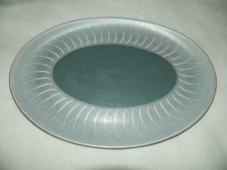 Denby Echo Blue Oval Serving Platter 12 1/2 X 9 " England