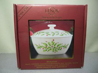 Lenox Holiday Small Covered Casserole 24 Oz - - Oven Safe Sku 804284