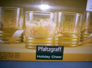 Pfaltzgraff - Holiday Cheer - Set Of 4 - Old Fashioned Glasses -