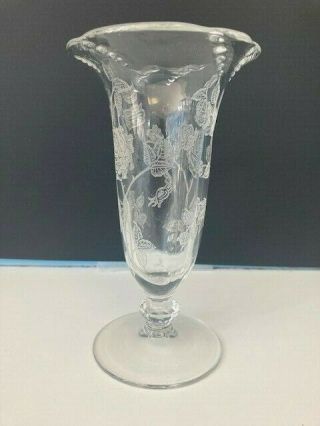 Heisey 1519 Waverly Glass W Rose Etchings