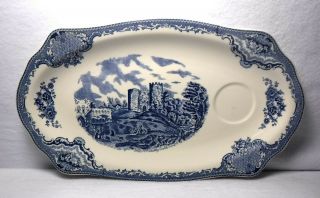 Johnson Brothers China Old Britain Castles England 1883 Blue Snack Plate 12 - 3/4 "