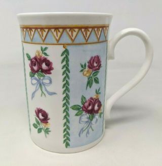 Royal Doulton English Fine Bone China Floral Bows Coffee Mug Tea Cup 2003 SS19 3