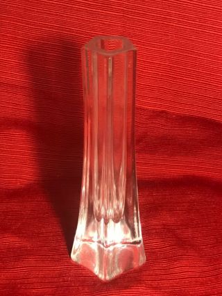 Signed Daum Glass France Heavy Crystal Vase Signed