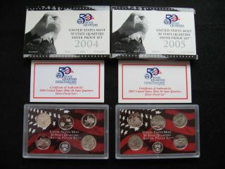 U S 50 State Quarters Silver Proof Set 2004 2005