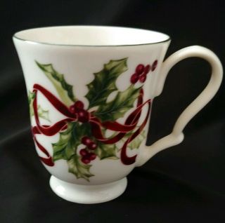 Charter Club Winter Garland Coffee Mug (s) Christmas Holly