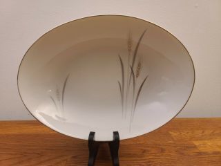 Fine China Of Japan Platinum Wheat 10 " Oval Serving Vegetable Bowl Max Schonfeld