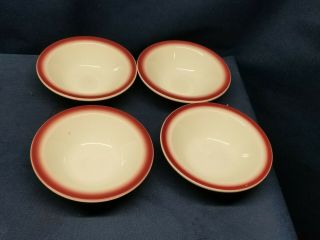 Vintage Homer Laughlin Restaurant Ware Best China Set/4 Soup/salad Bowls