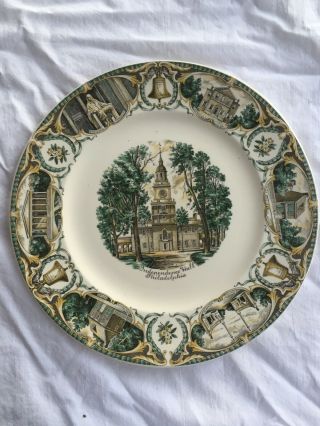 Philadelphia Independence Hall Commemorative Plate Imperial Salem China Co Usa