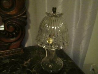 Vintage Princess House Heritage Crystal Romance Glass Vanity Table Lamp