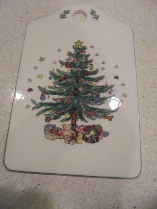 Nikko Christmastime/happy Holidays Ceramic Snack Cheese Board Low
