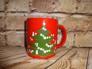 Vintage Waechtersbach Germany Santa Claus Mug Coffee Cup 3.  75 " Christmas Tree