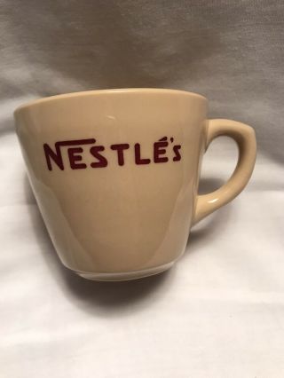 Vintage Nestles Coffee Mug Cup Inca Ware Cocoa Restaurant Ware Shenango Usa