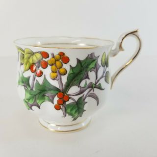 Royal Albert Vintage Christmas Tea Cup Only Holly 12 Flower Of The Month
