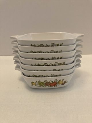 Set of 7 Vintage Corning Ware Spice Of Life Petite 1 3/4 Cup P - 41 - B Casserole 3