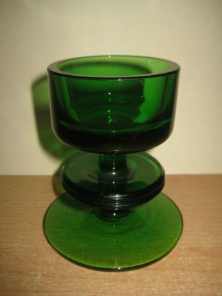Vintage,  Wedgwood,  Sheringham,  Green Glass Candlestick,  Ronald Stennett Wilson