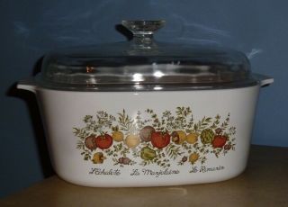 Vintage Corning Ware 5 Quart Spice Of Life Casserole Dutch Oven A - 5 - B With Lid