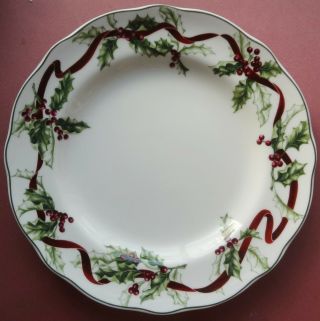 Charter Club Christmas Holly Winter Garland 11 3/8 " Dinner Plate (1 Of 12)