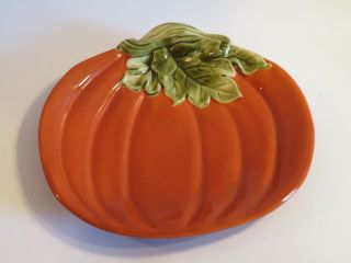 Better Homes & Gardens Fall Harvest Pumpkin Ceramic Plate - 2011 - Euc