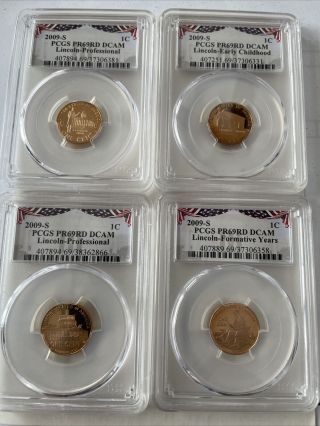 2009 - S Lincoln Cents Complete Set,  Pr69rd Dcam,  Pcgs (4 Coins)
