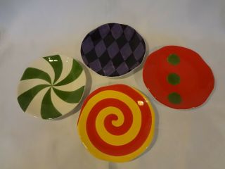 Dept 56 - Set Of 4 Canape Plates - Christmas Grinch