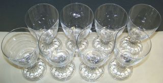8 Fostoria AMERICAN LADY Clear Glass Water Goblets - 3