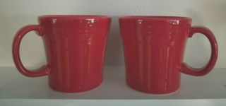 Fiestaware Set Of 2 Tapered 15 Oz.  Coffee Mugs - Fiesta Scarlet