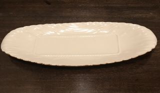 Lenox China Ivory Butter Tray Hand Decorated 24 K Gold Eternal Hayworth