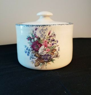 Home & Garden Party Stoneware Floral Small Crock W/lid