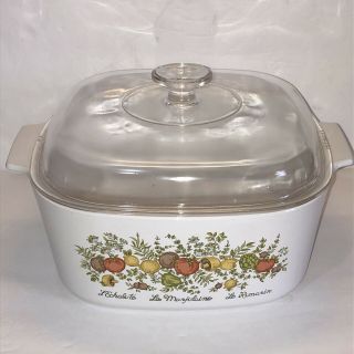 Rare Vintage Corning Ware 5 Liter A - 5 - B Spice Of Life Dutch Oven Casserole & Lid