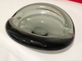 Vintage Par Luthen Holmegaard Smoke Grey Art Glass Ashtray Bowl Candy Dish 19&52