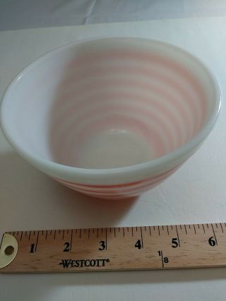 Vintage Pyrex Small Mixing Bowl,  1/2 Pint,  Striped,  401 Stripped Pink