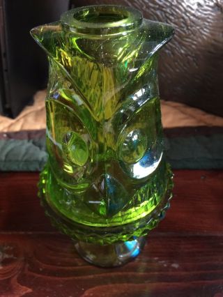 Green Owl Viking Fairy Lamp,  Not Bottom