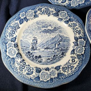 Royal Warwick Lochs of Scotland – Set (3) 10” Dinner Plates – Loch Oich 2