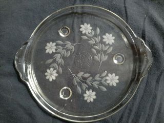 RARE hard to find Vintage 1920 - 30s Corning Glass PYREX Footed Round Trivet 706 2