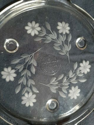 RARE hard to find Vintage 1920 - 30s Corning Glass PYREX Footed Round Trivet 706 3